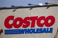 close up to the Costco Wholesale sign store 